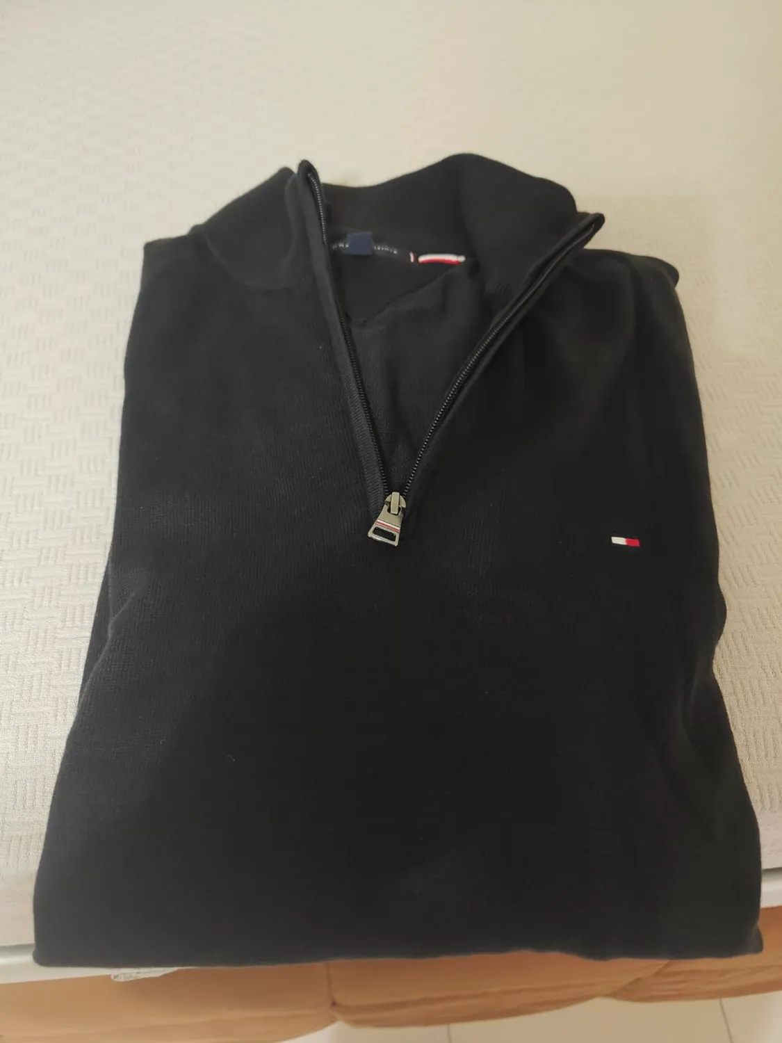 Tommy Hilfiger Essential Cotton Mock Pullover Mezza Zip M