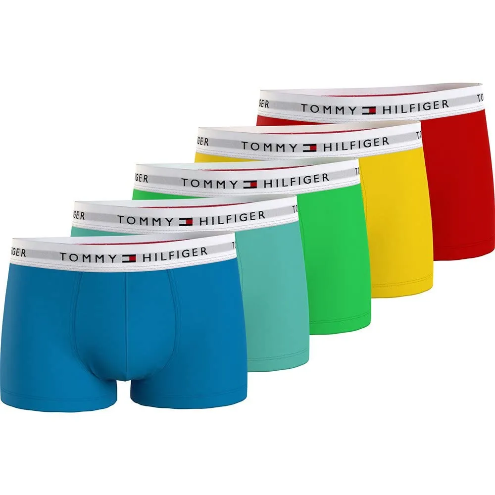 Tommy Hilfiger Boxer uomo cotone elasticizzato 5 pezzi tinta unita