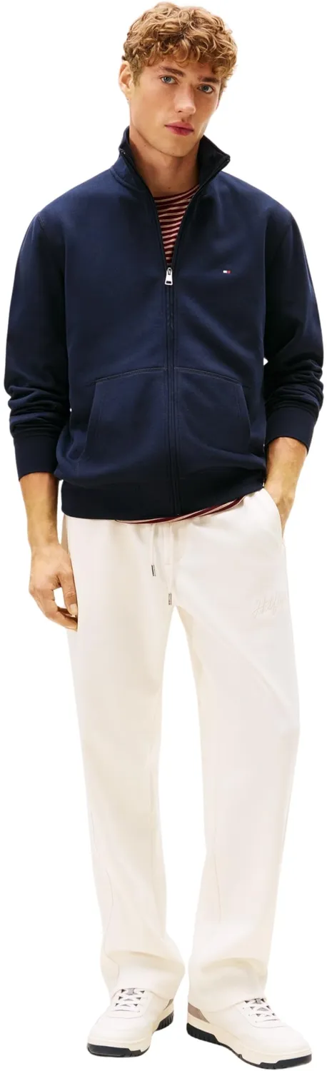Tommy Hilfiger Essential Fleece Felpa Zip Unisex Collo Alto