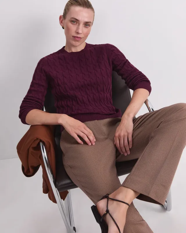 Sportscraft Merino Cable Sweater maglione lana merino
