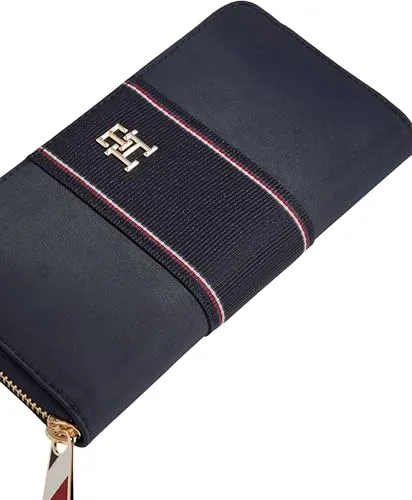 Tommy Hilfiger Poppy Portafoglio Donna con Zip Blu Space Blue