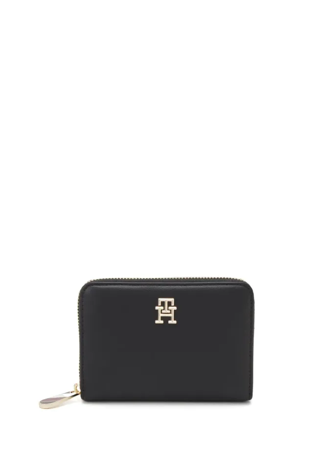 Tommy Hilfiger Poppy Reform Zip Portafoglio Donna Nero