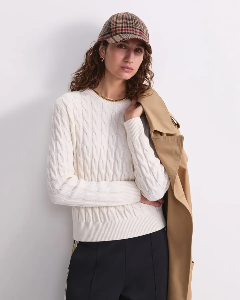 Sportscraft Merino Cable Sweater maglione lana merino