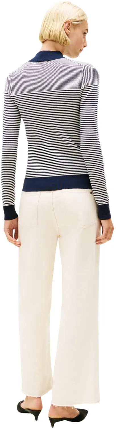 Tommy Hilfiger Jersey Maglia Donna Lupetto Cotone Bio Nero