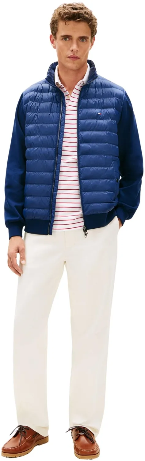 Tommy Hilfiger Mix Media Stand Collar Zip Felpa L blu