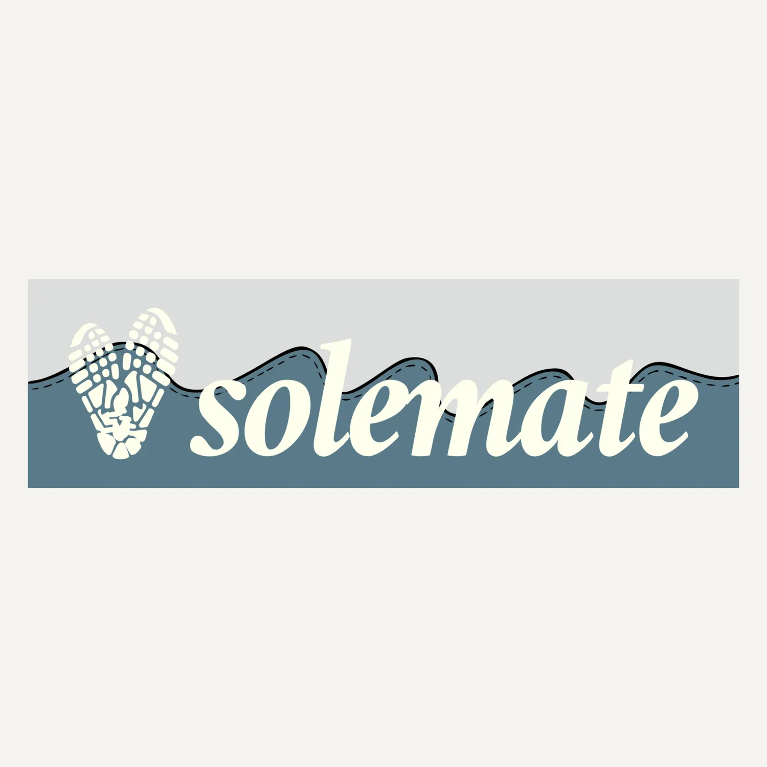 Solemate Box Logo Wave Aqua t-shirt bianca cotone