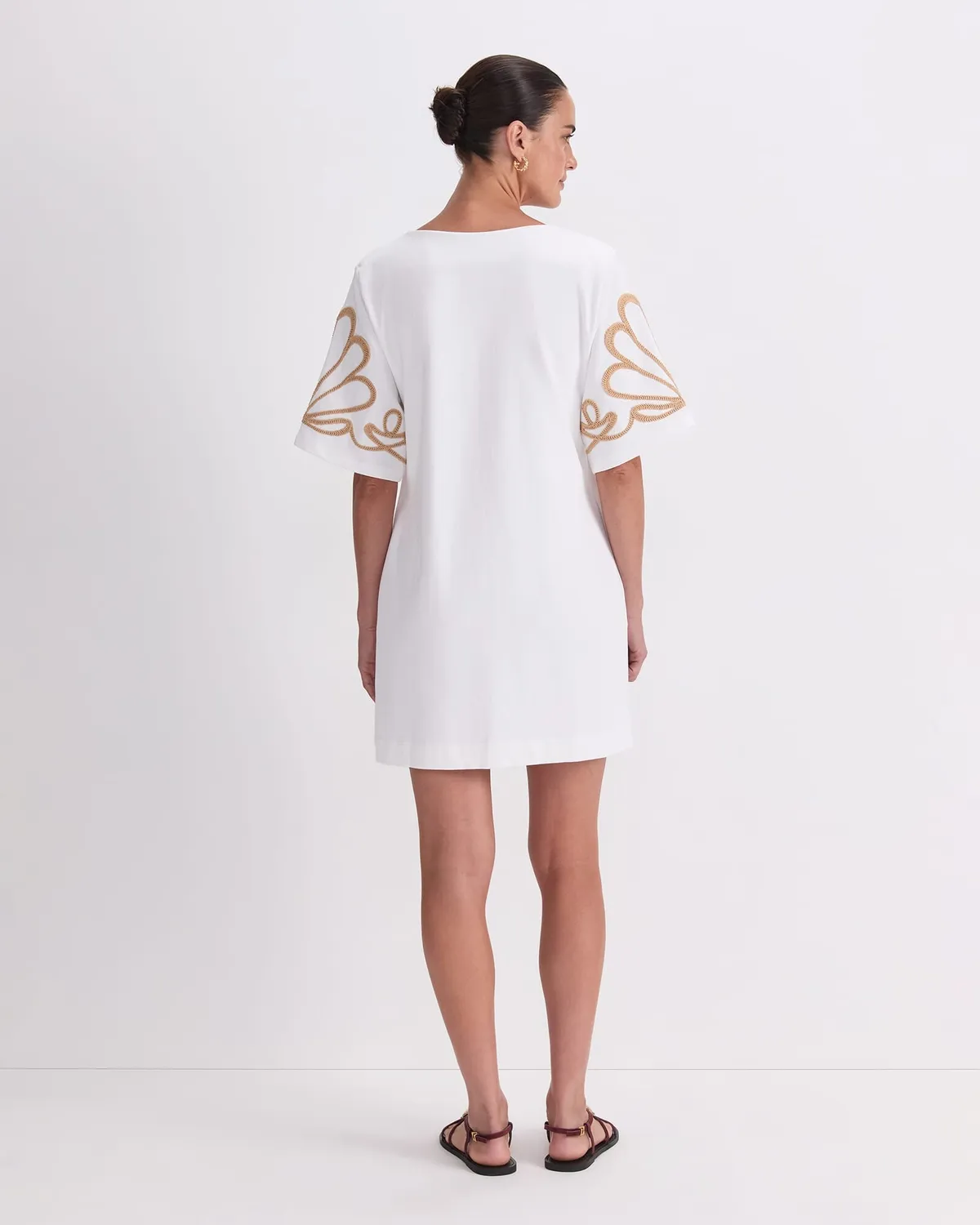 Sportscraft Eliza Embroidery Mini abito cotone