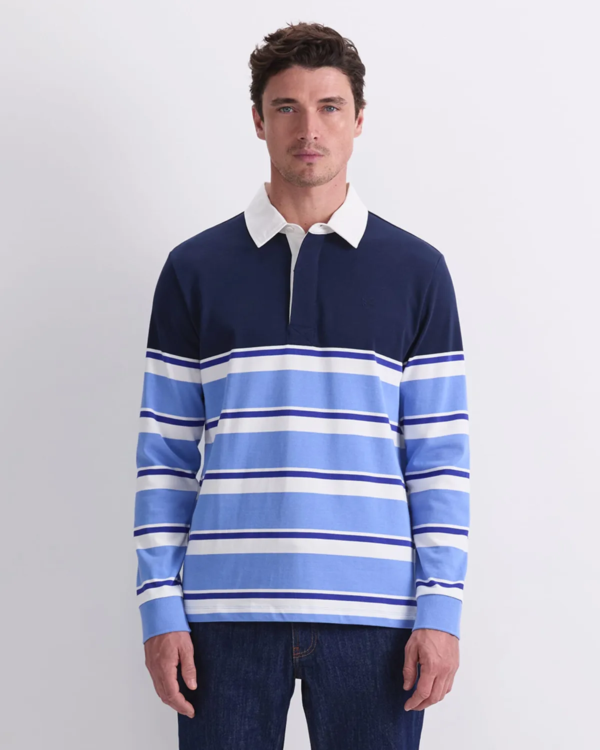 Sportscraft Stripe Rugby polo manica lunga righe