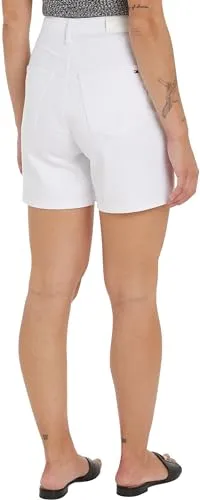 Tommy Hilfiger Straight shorts jeans donna vita alta cotone