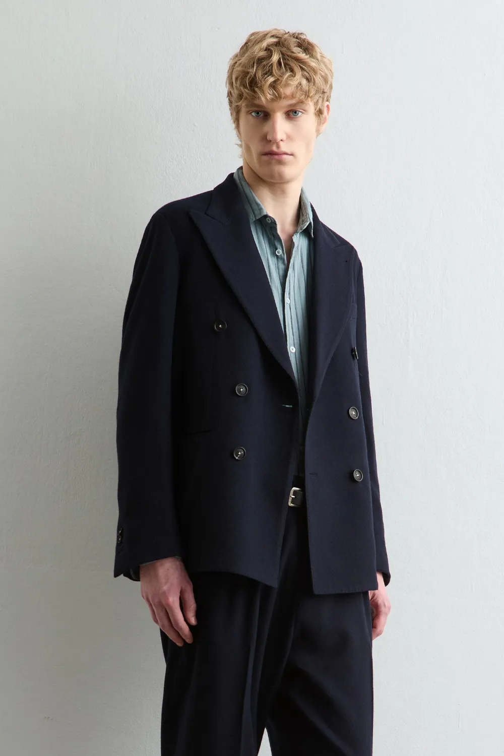 Massimo Alba Monster blazer uomo dark blue lana seta