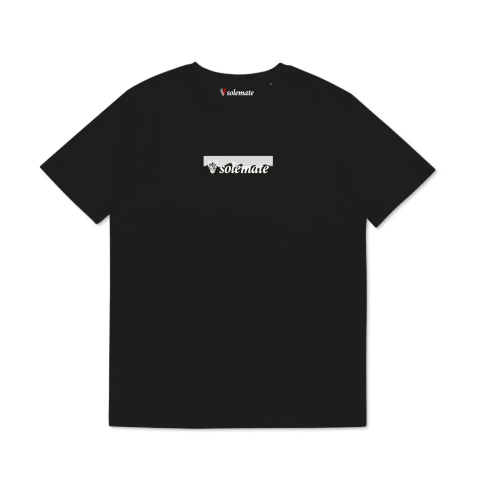 Solemate Wave Black Box Logo maglietta nera cotone