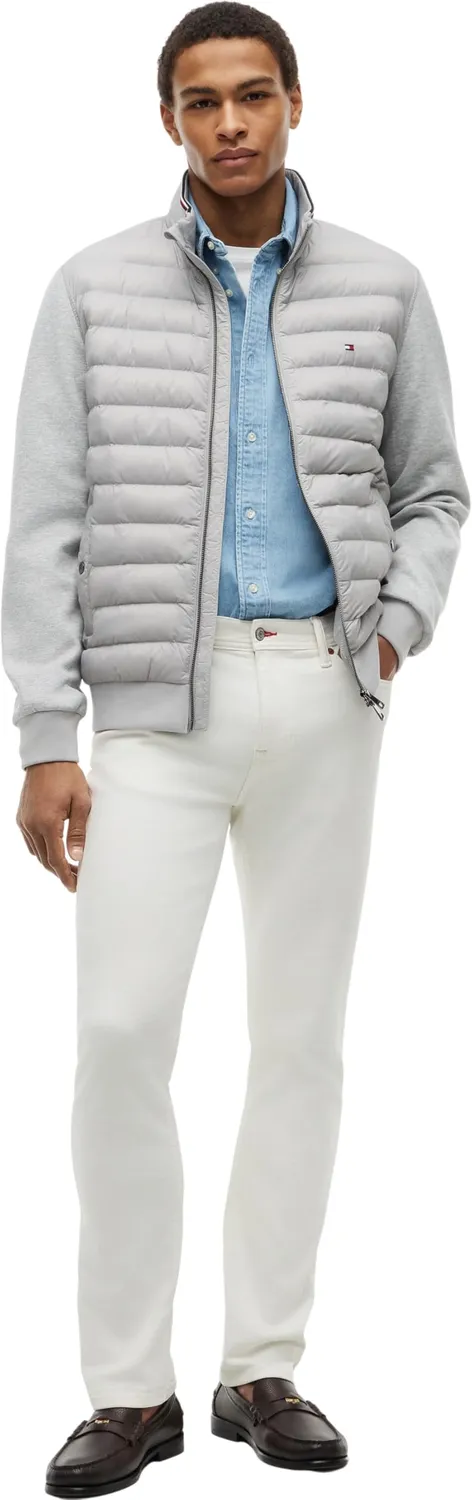 Tommy Hilfiger felpa zip uomo cotone blu grigio