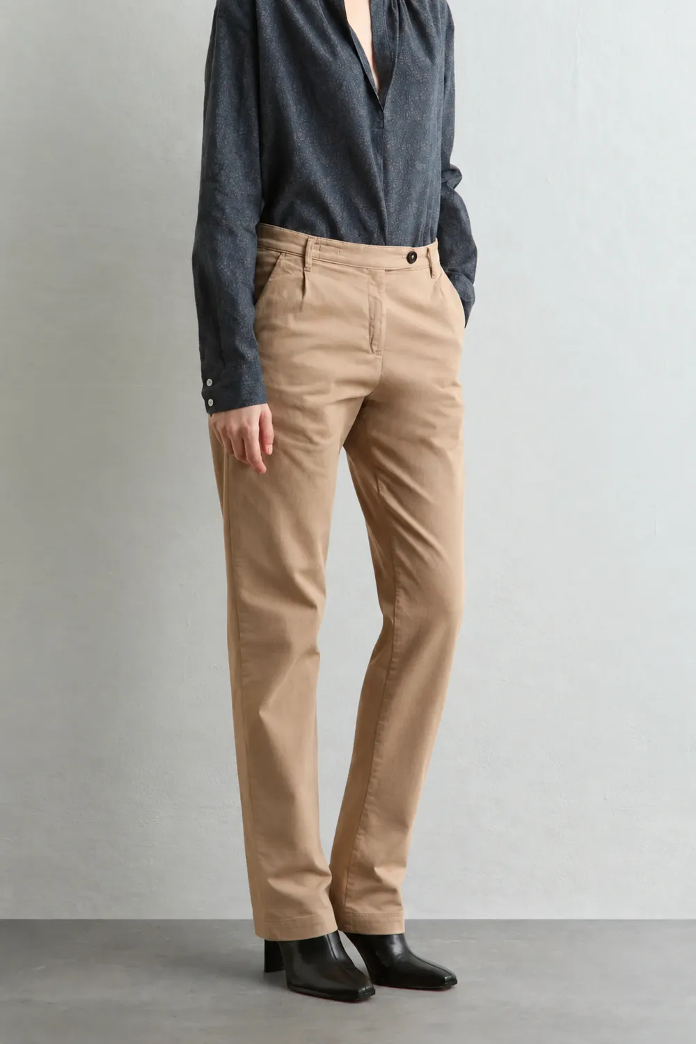 Massimo Alba Melu70 pantaloni donna fossil gabardina