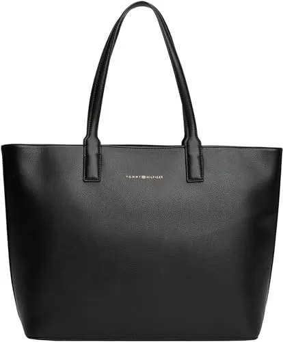 Tommy Hilfiger Logotape Tote Bag Donna Zip Nera