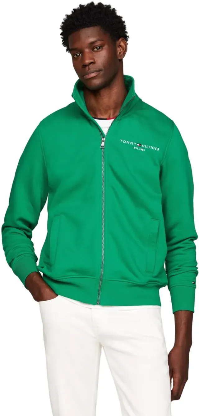 Tommy Hilfiger Logo Zip cardigan uomo cerniera