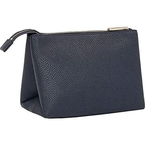 Tommy Hilfiger TH Emblem Beauty Case Space Blue Pelle Sintetica