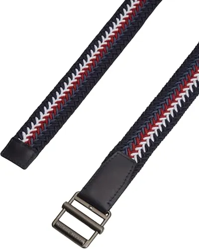 Tommy Hilfiger Roller Buckle Webbing cintura uomo beige 90