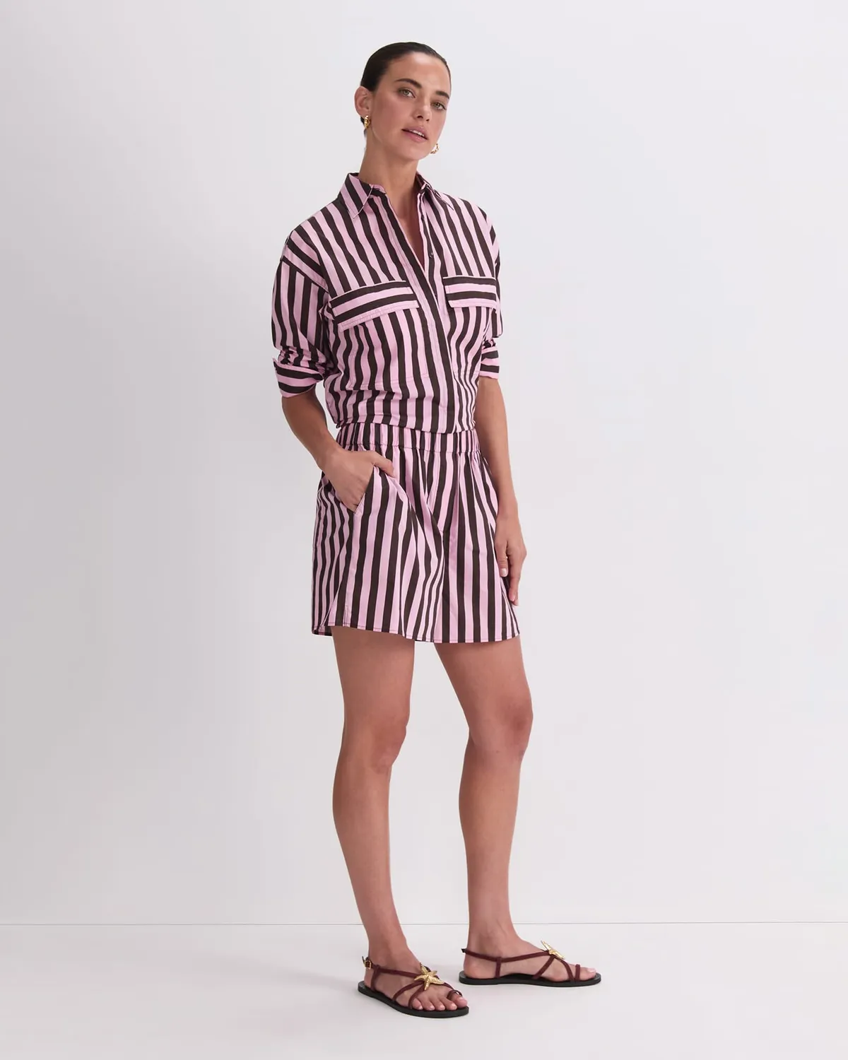 Sportscraft Tara shorts cotone righe donna