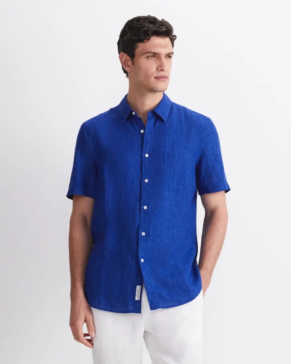 Sportscraft Delave 207958 camicia lino maniche corte uomo