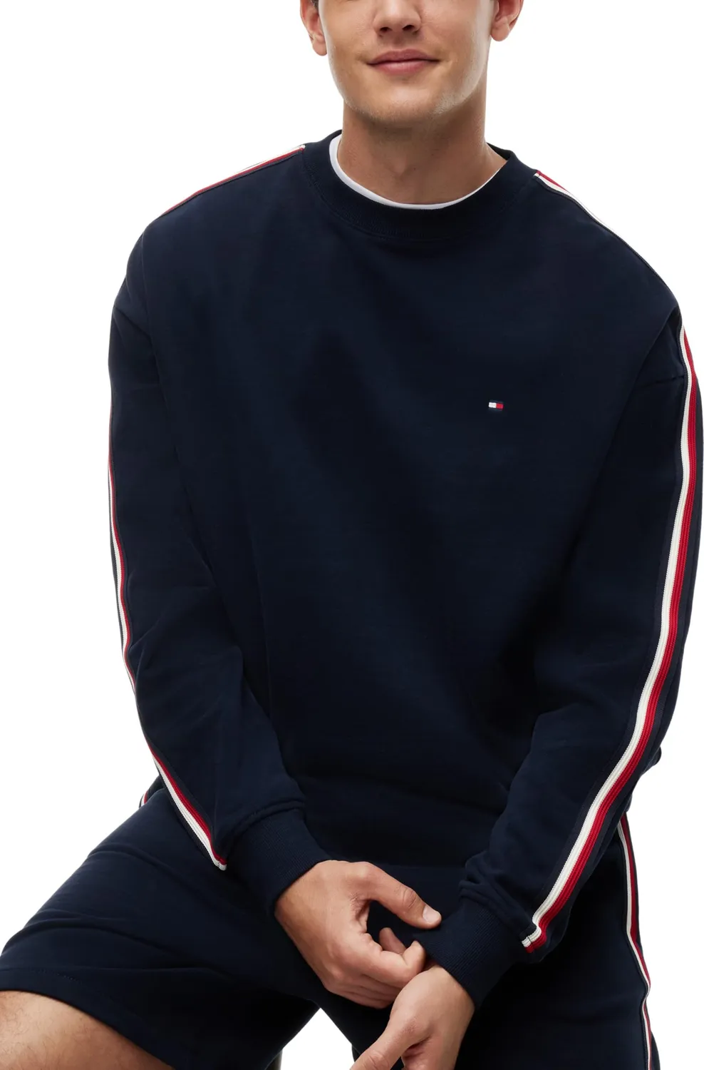 Tommy Hilfiger UM0UM03943 felpa track top uomo L blu