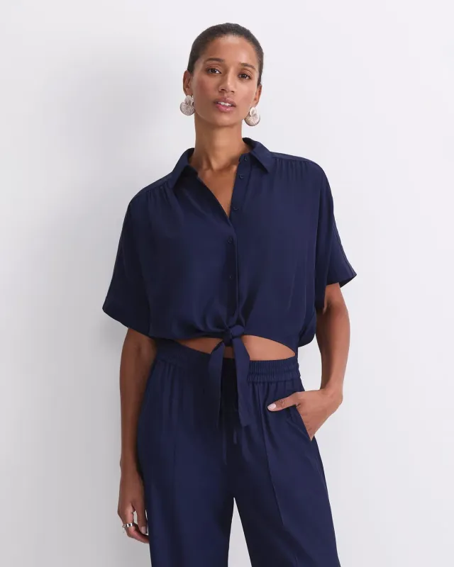 Sportscraft Meryem Tie Front blusa nodo 8