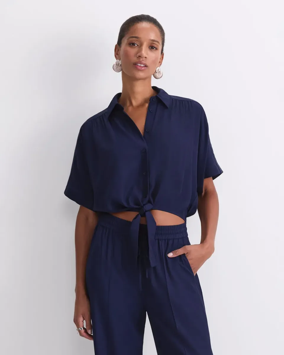 Sportscraft Meryem Tie Front blusa nodo 8