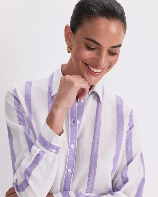 Sportscraft Dee Stripe Shirt camicia lino a righe
