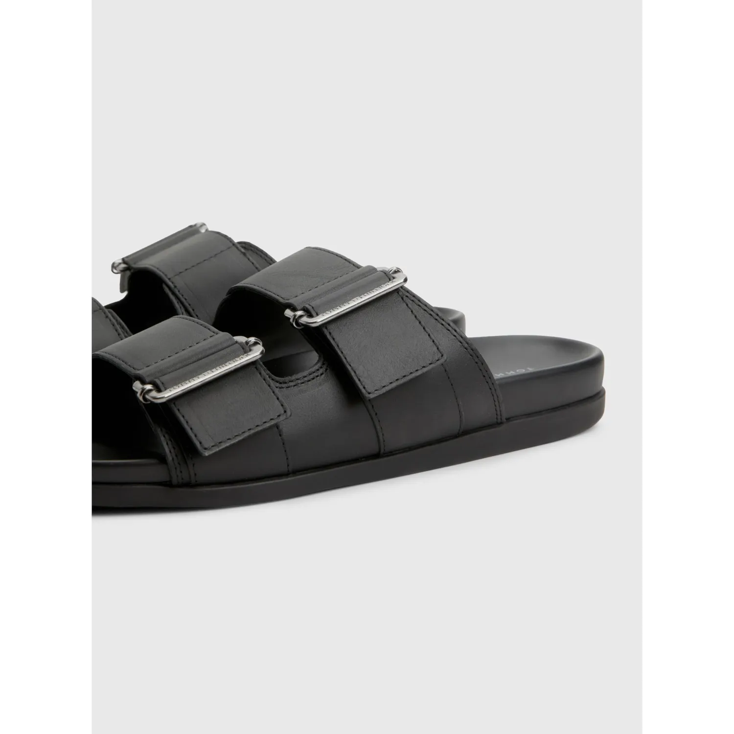 Tommy Hilfiger LTH Buckles FM0FM04796 Sandalo Uomo Pelle Nero