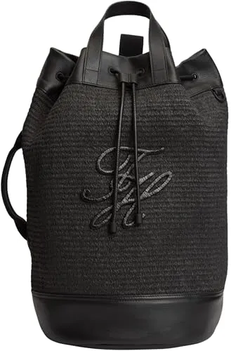 Tommy Hilfiger TH Raffia Sling AM0AM14084 borsa secchiello nero
