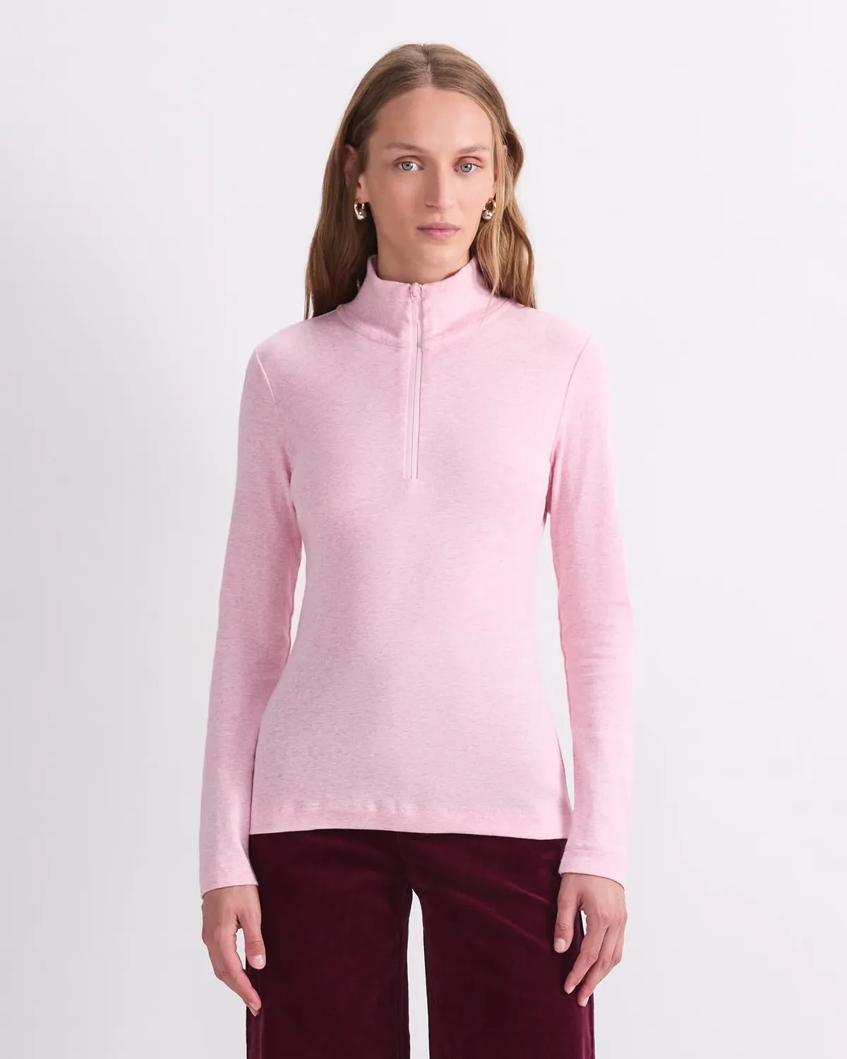 Sportscraft Lucy maglia zip collo alto cammello