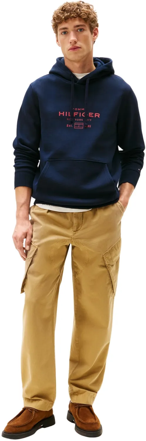 Tommy Hilfiger Oval Graphic felpa cappuccio uomo nera