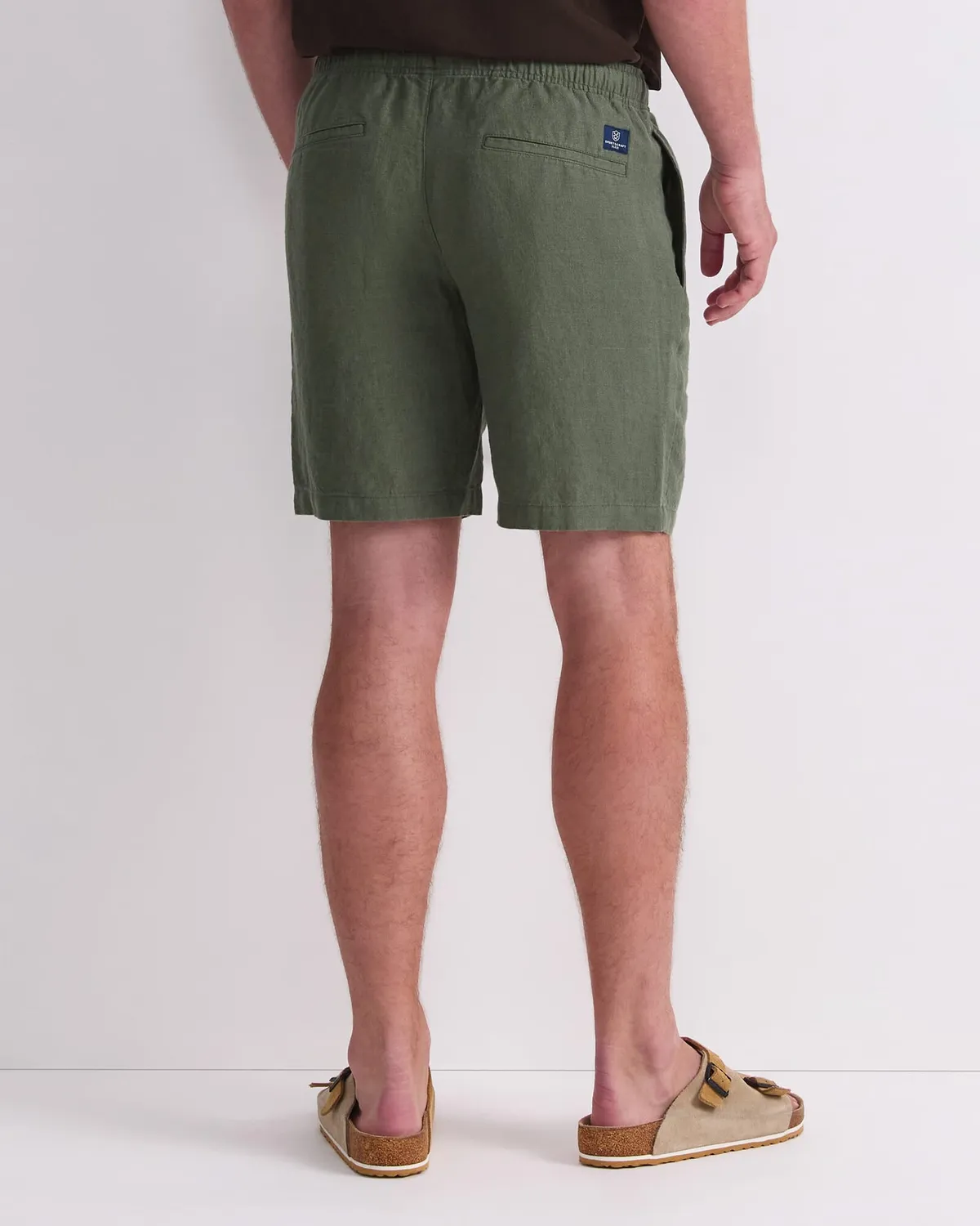 Sportscraft Caffery Yarn-Dyed shorts lino elasticizzati