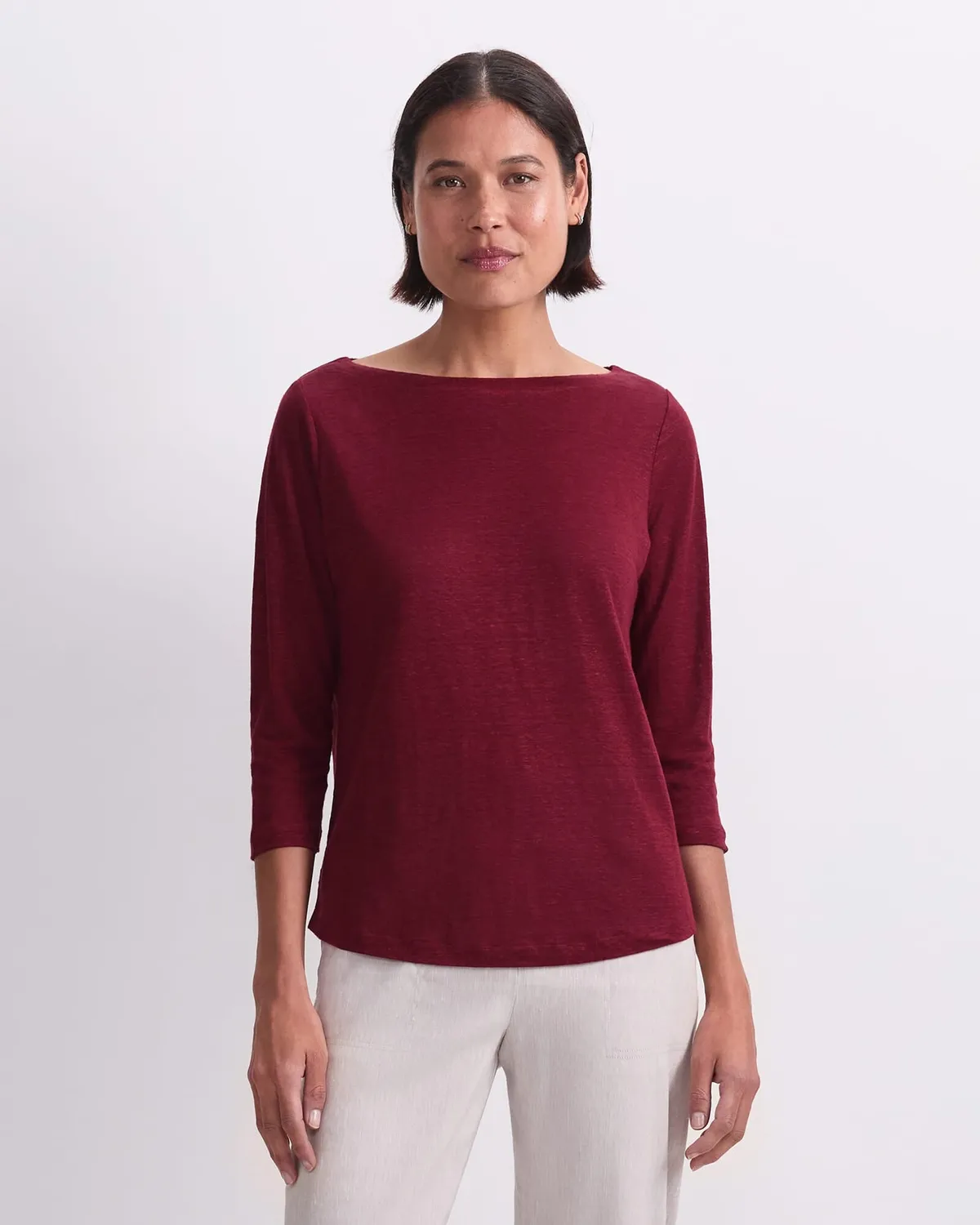 Sportscraft Cecile top lino maniche 3/4