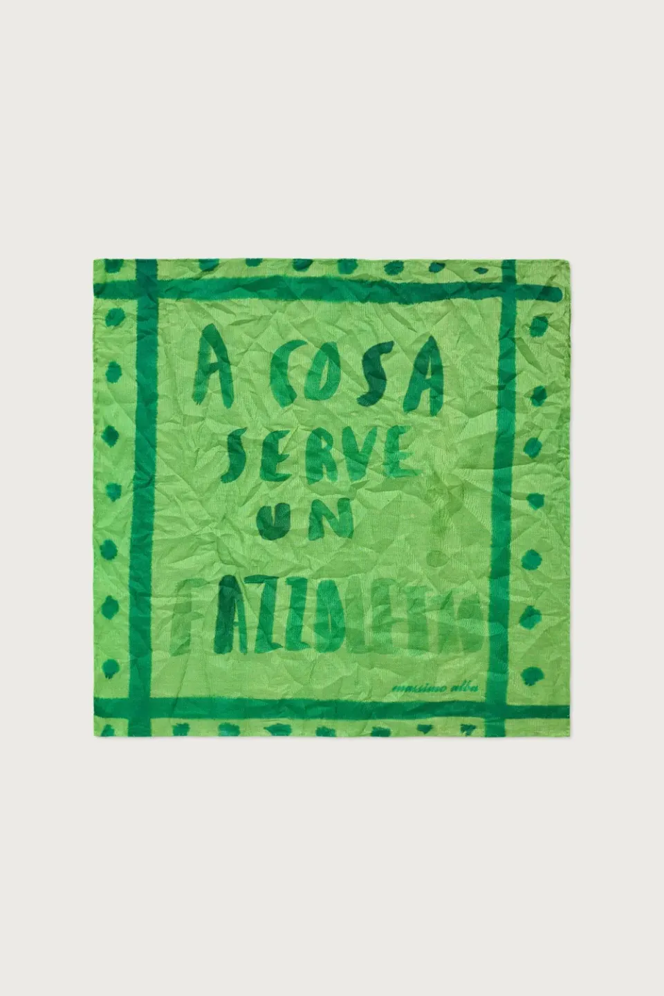 Massimo Alba Hanky1 fazzoletto green cotone