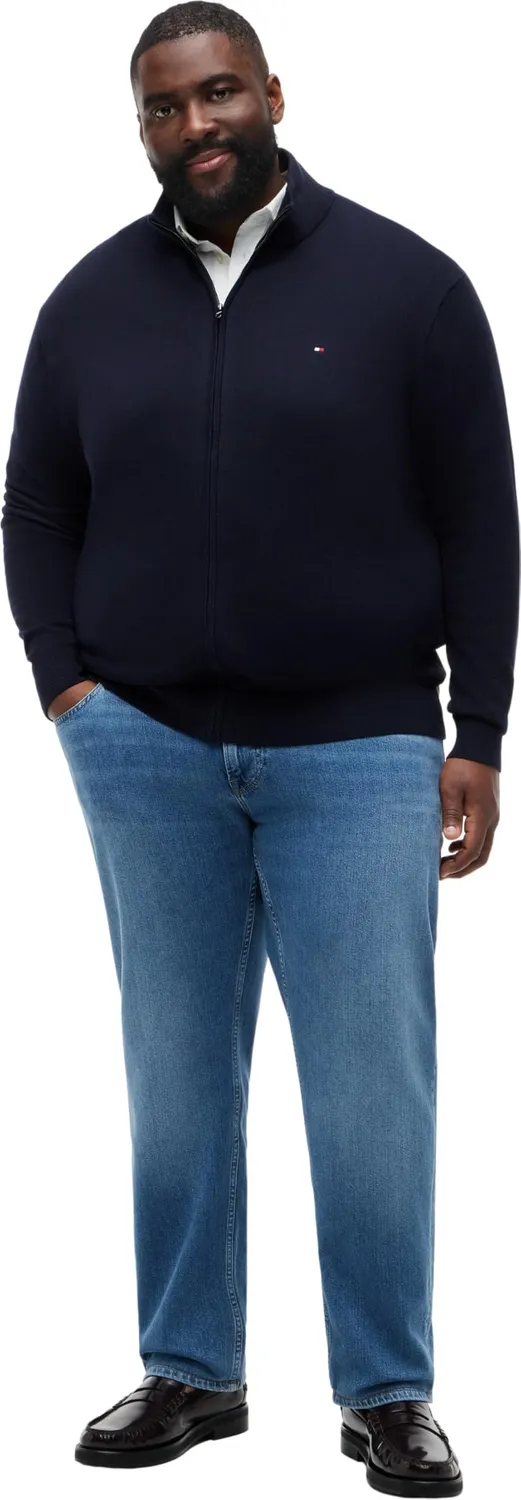 Tommy Hilfiger Essential Zip Thru Pullover Blu Desert Sky
