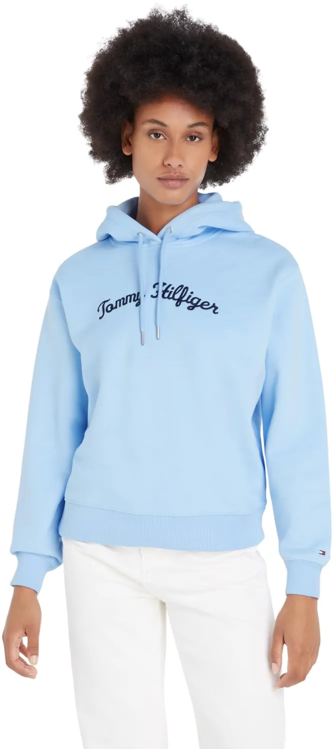 Tommy Hilfiger felpa donna con cappuccio regular fit rosa