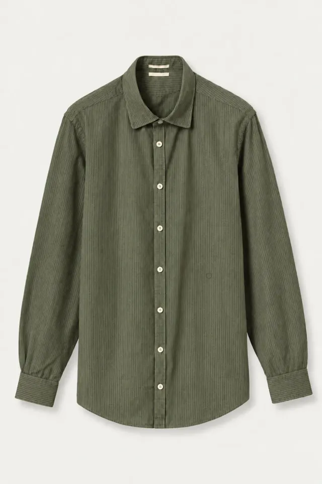 Massimo Alba Canary camicia uomo forest night cotone