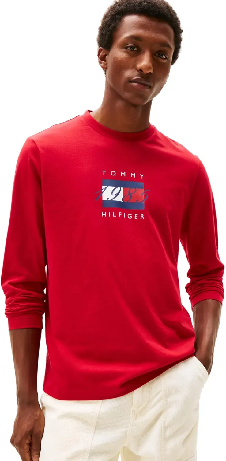 Tommy Hilfiger Linear Flag Maglia Uomo Maniche Lunghe