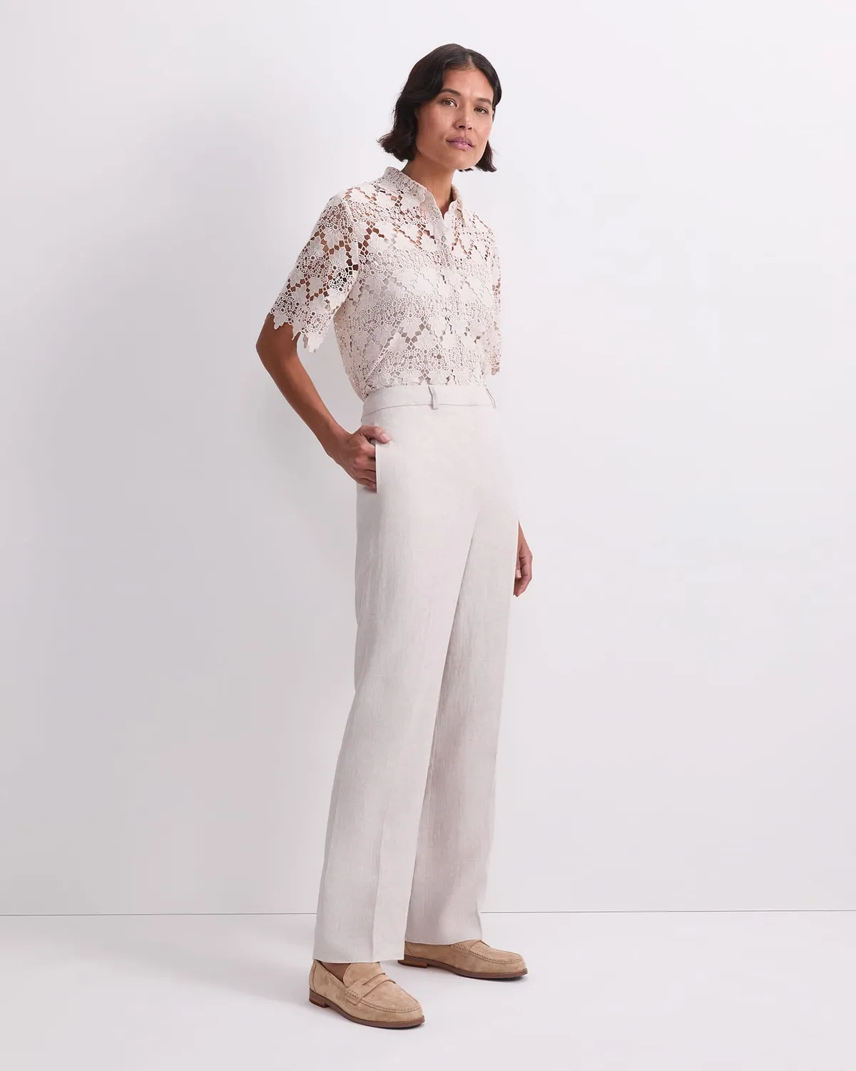 Sportscraft Freya Straight Linen pantalone donna lino