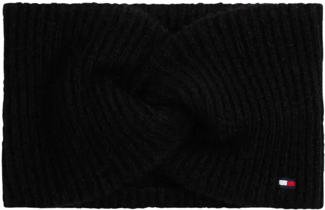 Tommy Hilfiger TH Flag AW0AW17778 fascia capelli donna nera cotone