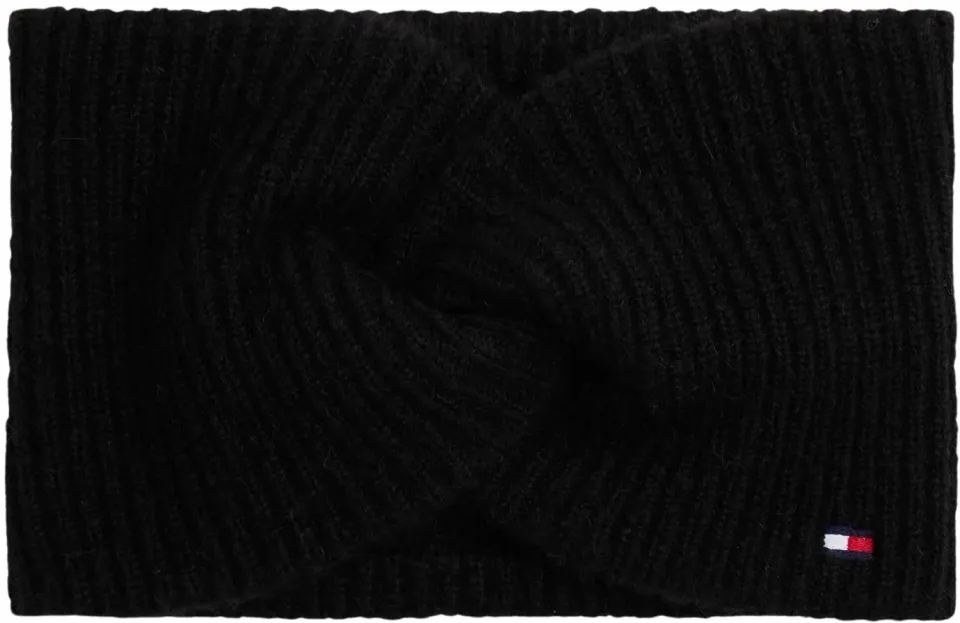 Tommy Hilfiger TH Flag AW0AW17778 fascia capelli donna nera cotone