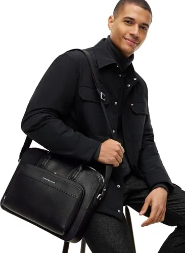 Tommy Hilfiger TH Central Slim AM0AM14730 borsa computer nero