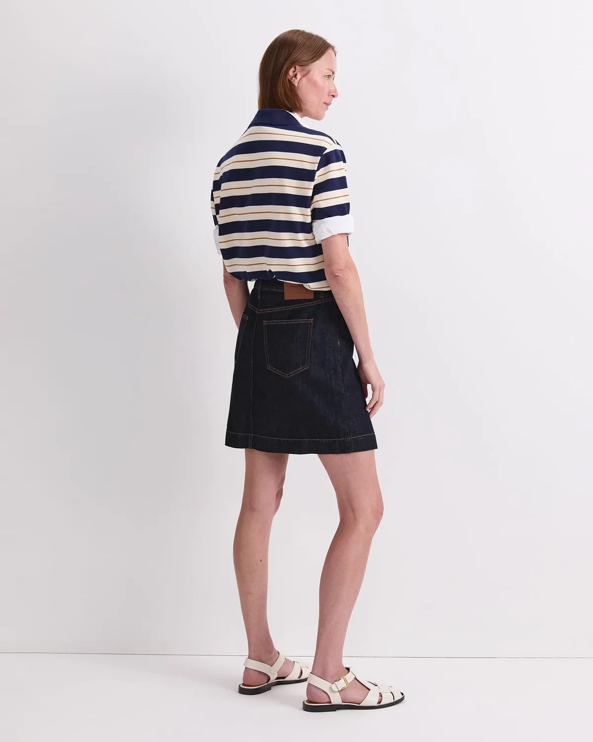 Sportscraft Simmi Denim Wrap gonna jeans indaco