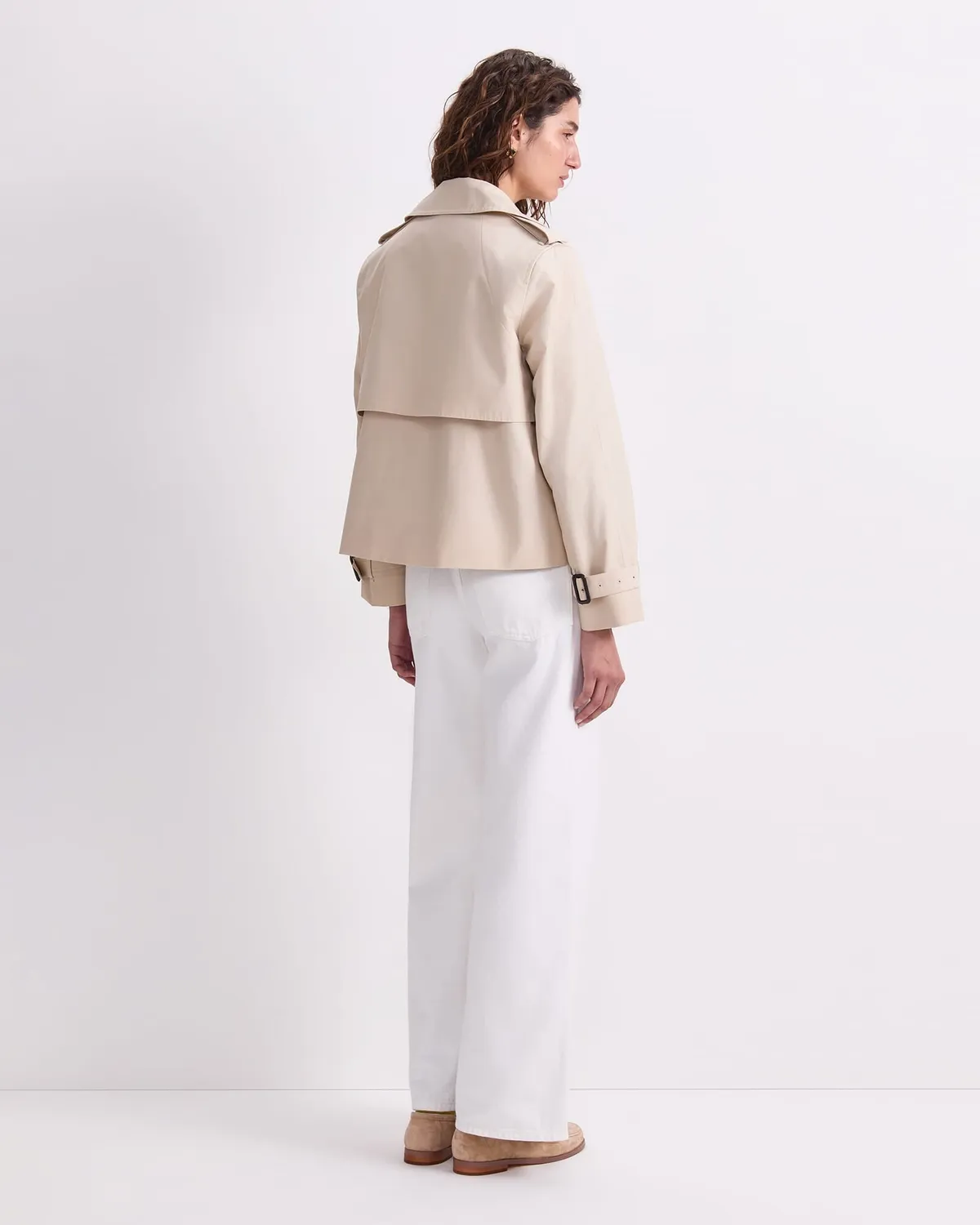 Sportscraft Audrey trench corto lino doppiopetto