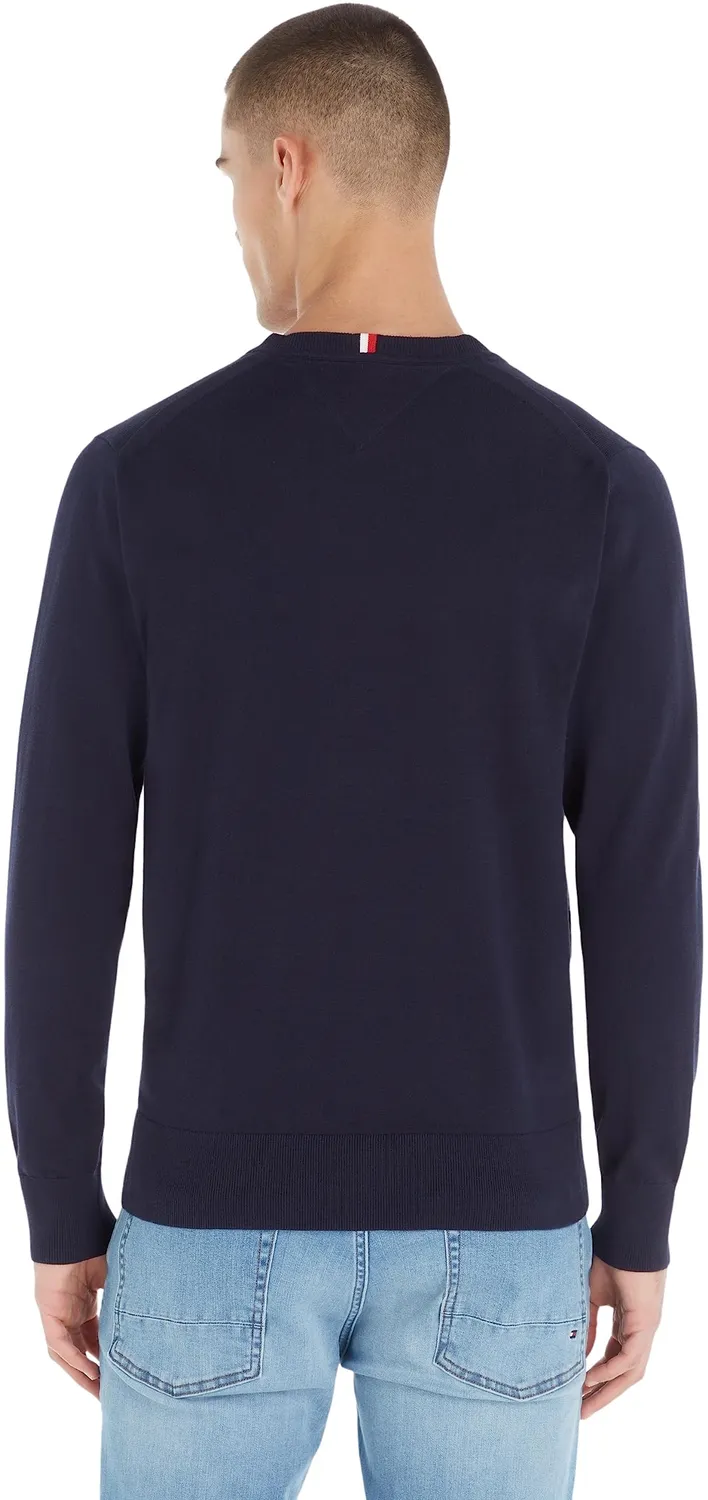 Tommy Hilfiger V-Neck pullover uomo grigio scollo a V elegante