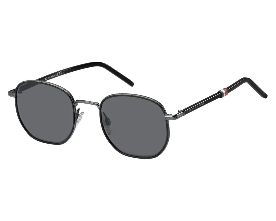 Tommy Hilfiger TH 1672/S occhiali sole uomo nero metallo
