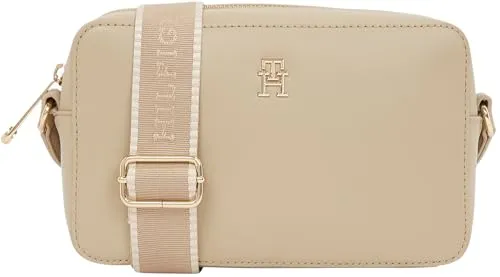 Tommy Hilfiger Monotype Camera Bag tracolla piccola beige