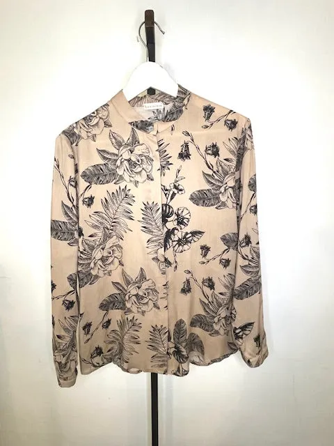 LOL Roma camicia chiffon viscosa nero stampata