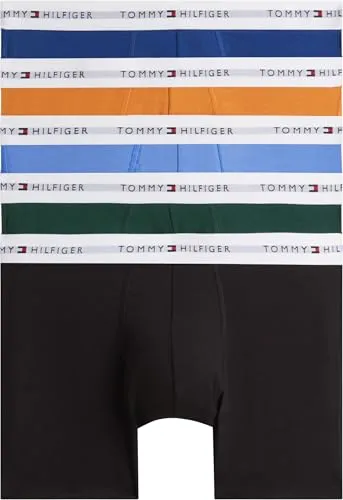 Tommy Hilfiger UM0UM03957 boxer brief uomo 5 pezzi tinta unita