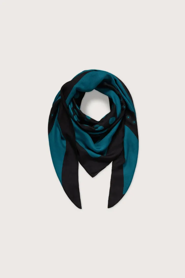 Massimo Alba Stole stola cashmere Teal 140x140 twill